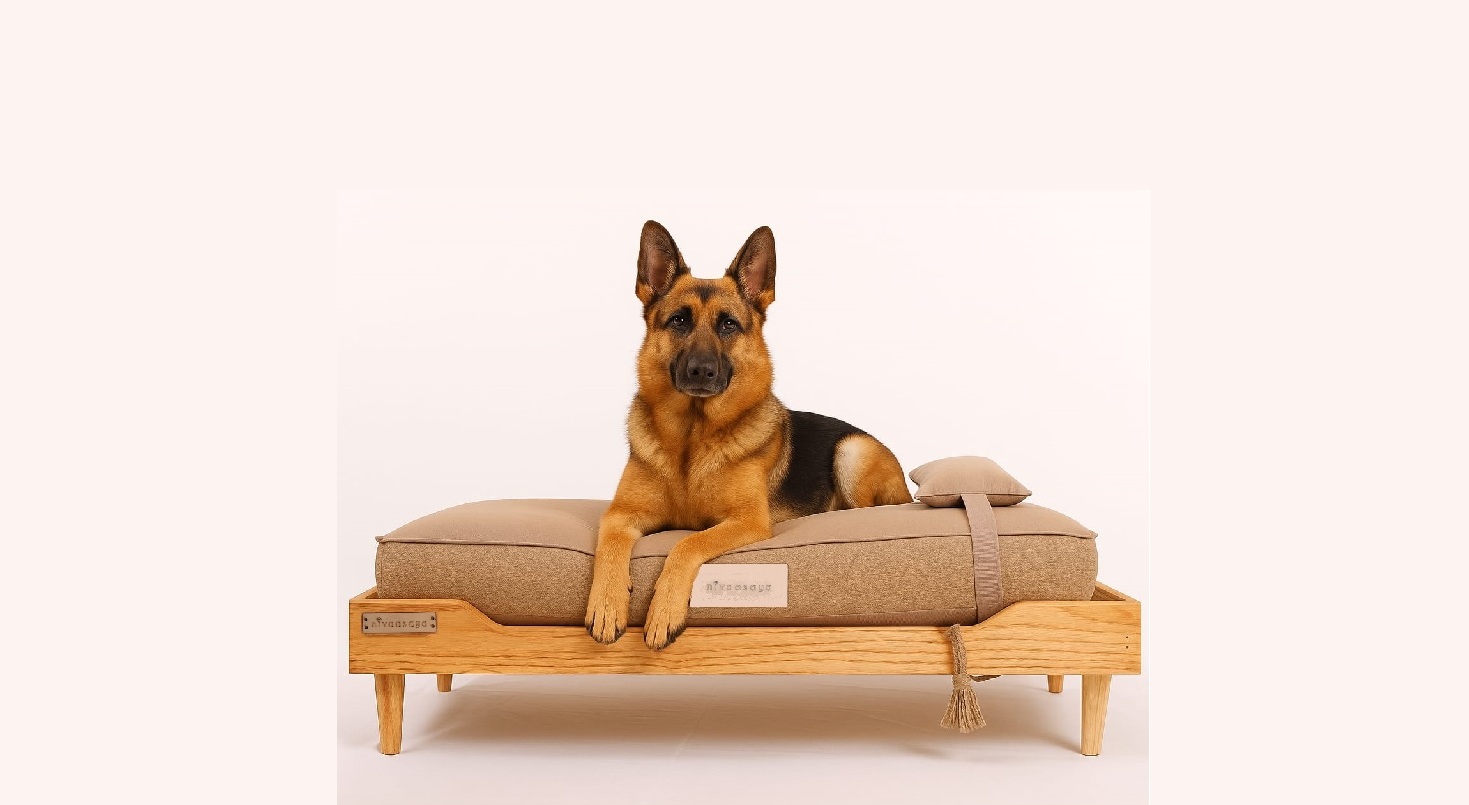 Large Wooden Dog Bed
